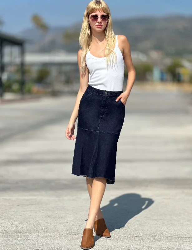 Flare Knee Length Skirt