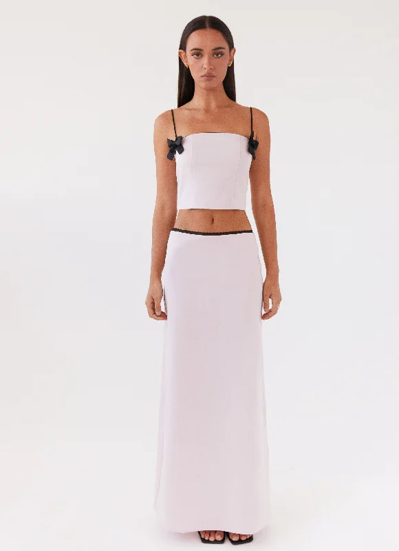 Rushing Back Maxi Skirt - Mauve