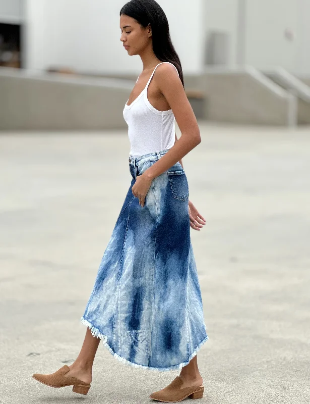 Selma Pieced Denim Maxi Skirt