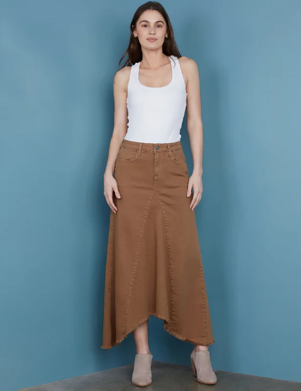 Selma Pieced Denim Maxi Skirt