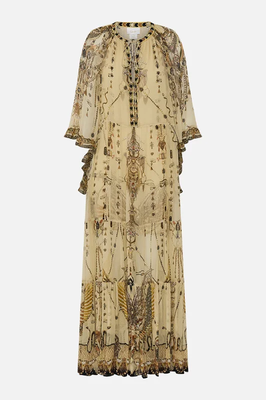 WIDE SLEEVE GATHERED DRESS GATEWAY TO THE AFTERLIFE