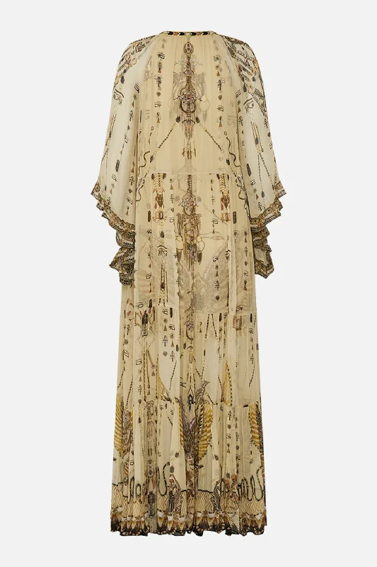 WIDE SLEEVE GATHERED DRESS GATEWAY TO THE AFTERLIFE