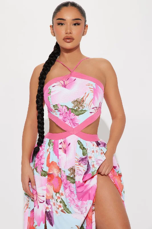 Catalina Maxi Dress - Pink/combo