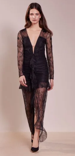 Daisy Black Lace Gown