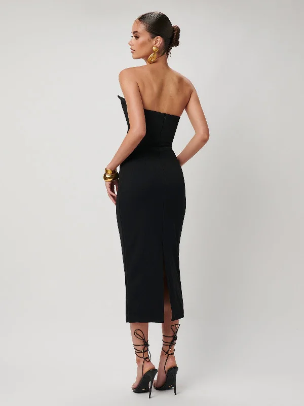 Danna Dress - Black Crepe