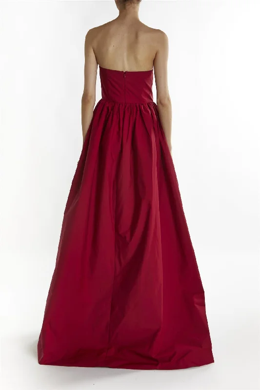 Emma Burgundy Hi-Low Hem Maxi