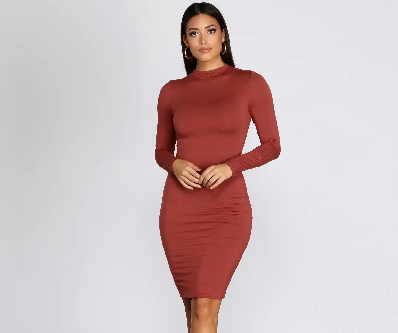 Feeling Knit Midi Dress