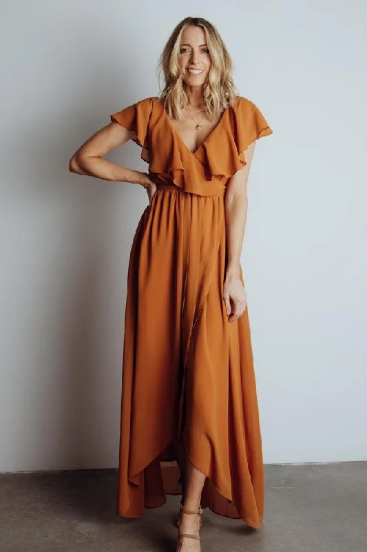 Katya Ruffle Maxi Dress | Amber