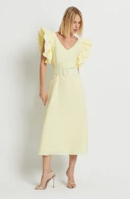 Laura Bernal Lemon Cotton Midi Dress