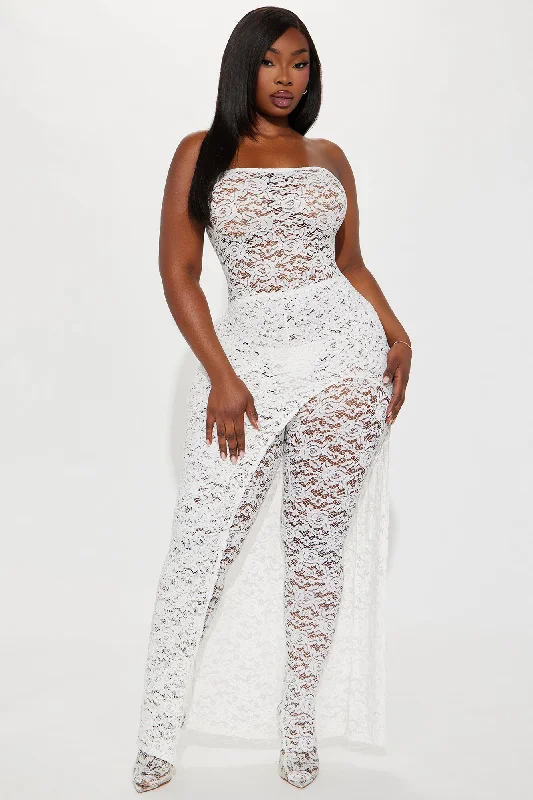 Meredith Lace Maxi Dress Set - White