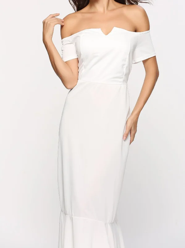 V-neck Off-the-shoulder Short-sleeved Tuxedo