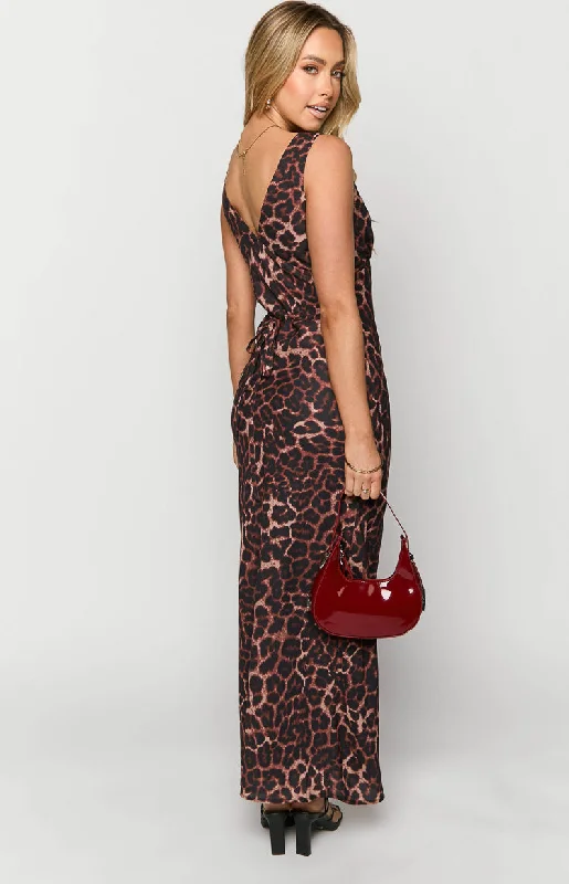 Verlaine Leopard Print Maxi Dress