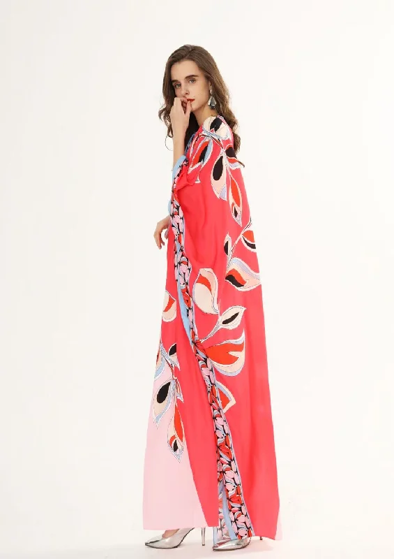 FashionSierra - Floral Printed Loose Design Elegant Maxi Dresses