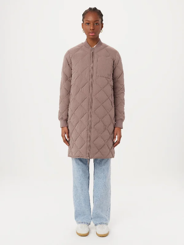 The Skyline Reversible Maxi Bomber in Pink Clay