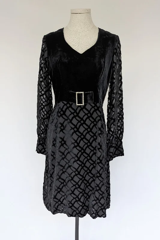 70s Kati at Laura Phillips Black Evening Party Dress