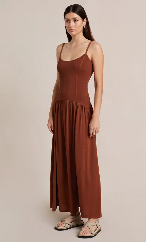 Amalia Knit Maxi Dress - Rust