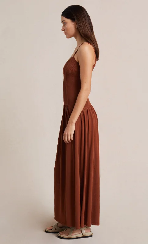 Amalia Knit Maxi Dress - Rust