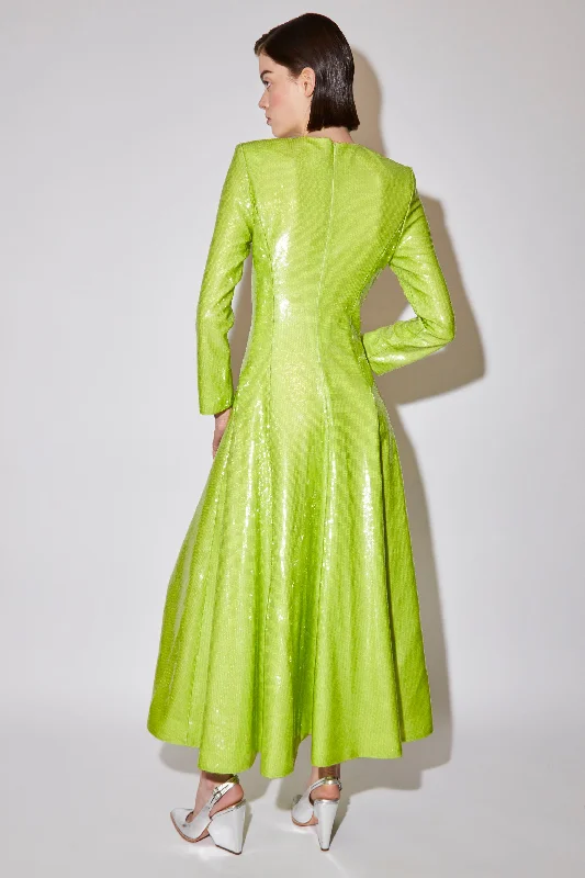 ANDY DRESS LIME PUNCH SEQUINS