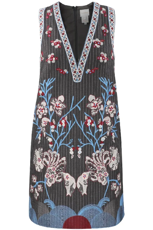 Yumiko Embroidery Shift Dress