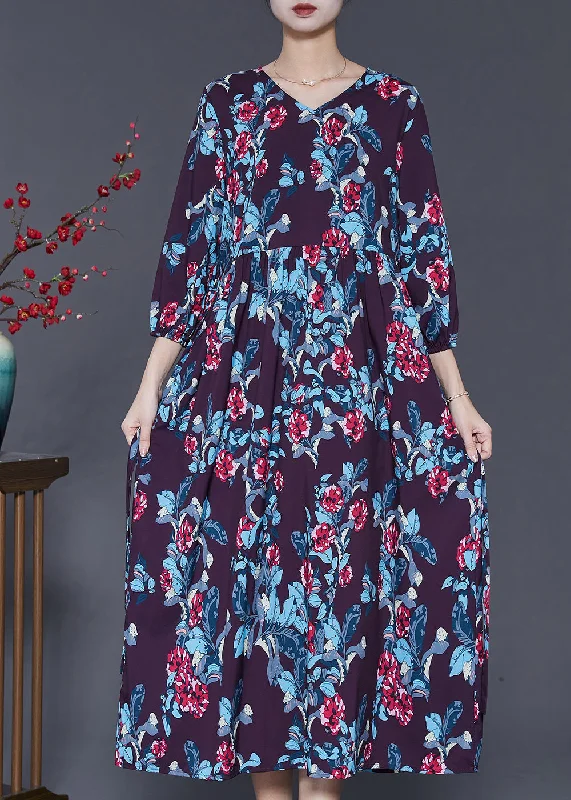 Art Black Oversized Print Silk Robe Dresses Bracelet Sleeve SD1006