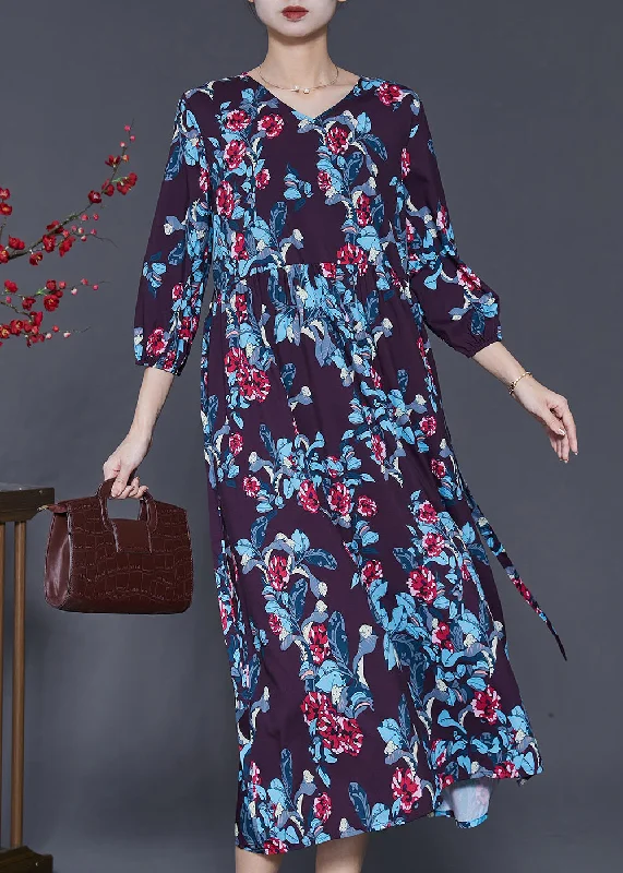 Art Black Oversized Print Silk Robe Dresses Bracelet Sleeve SD1006