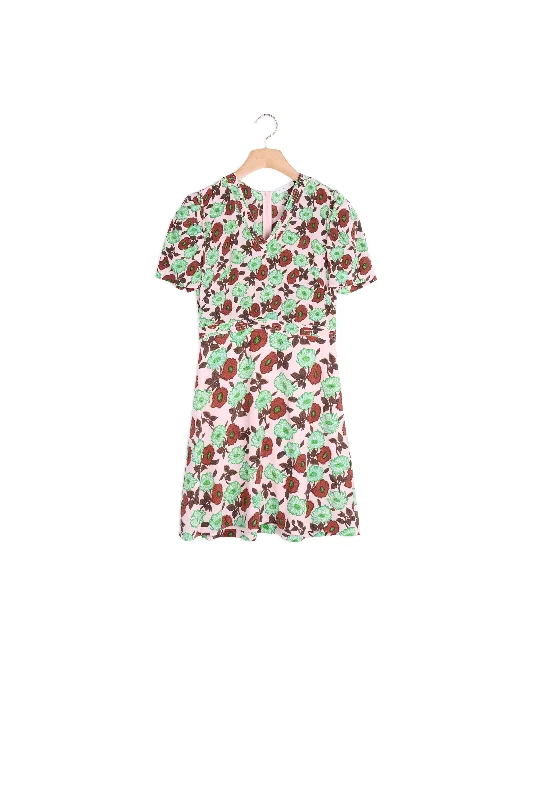 Robe en soie à imprimé fleuri