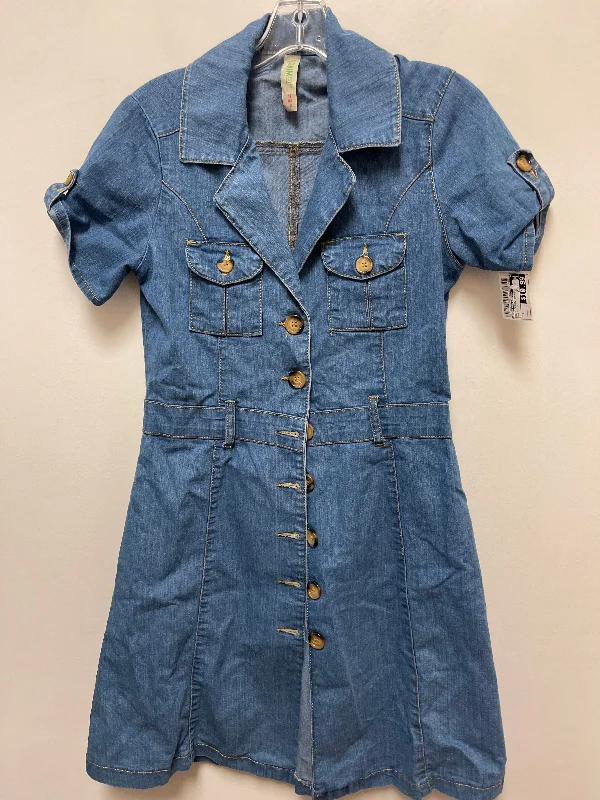 Blue Denim Dress Casual Short Denim And Company, Size L