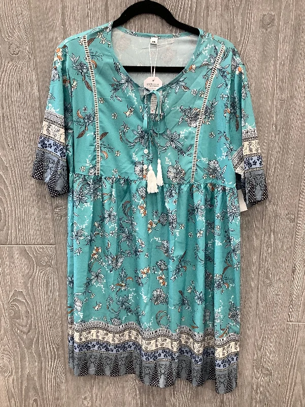 Blue Dress Casual Midi Clothes Mentor, Size Xxl