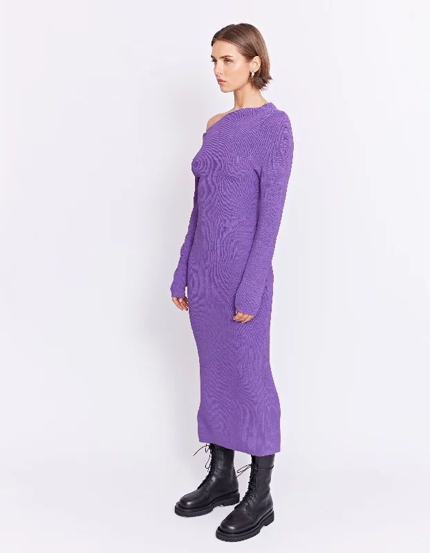 CALABRIA KNIT DRESS | PURPLE MARLE