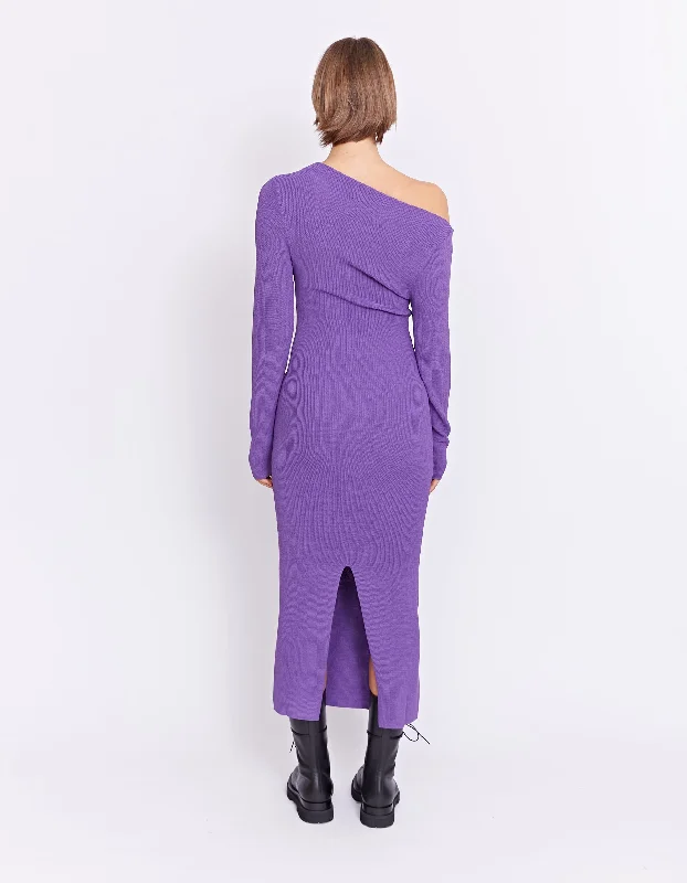 CALABRIA KNIT DRESS | PURPLE MARLE