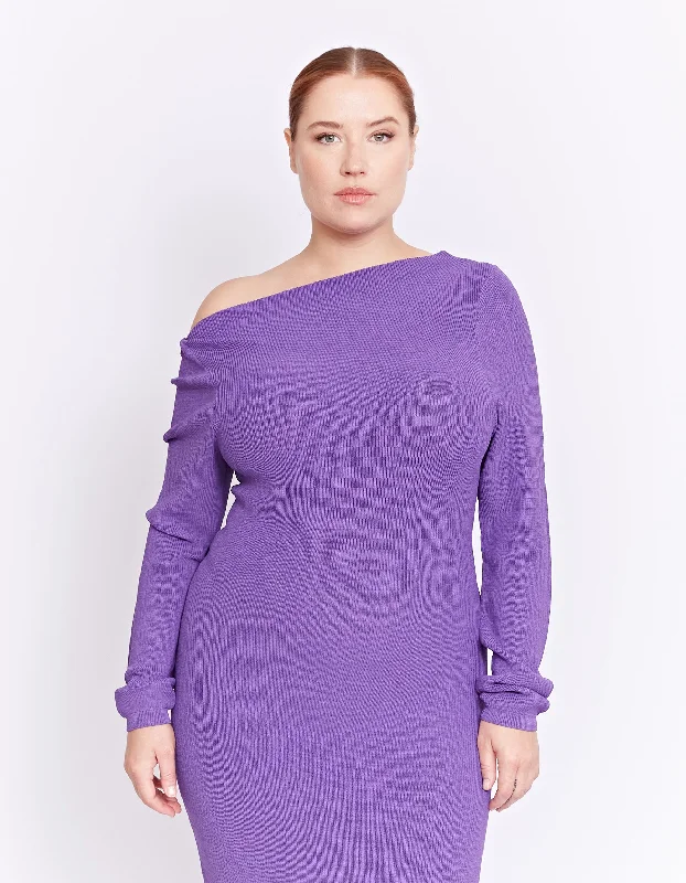 CALABRIA KNIT DRESS | PURPLE MARLE