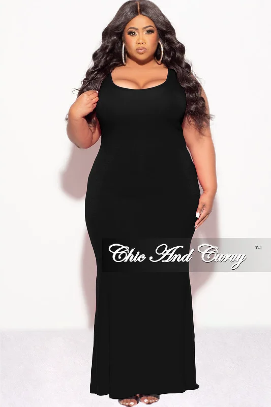 Final Sale Plus Size Tank Maxi Dress in Black