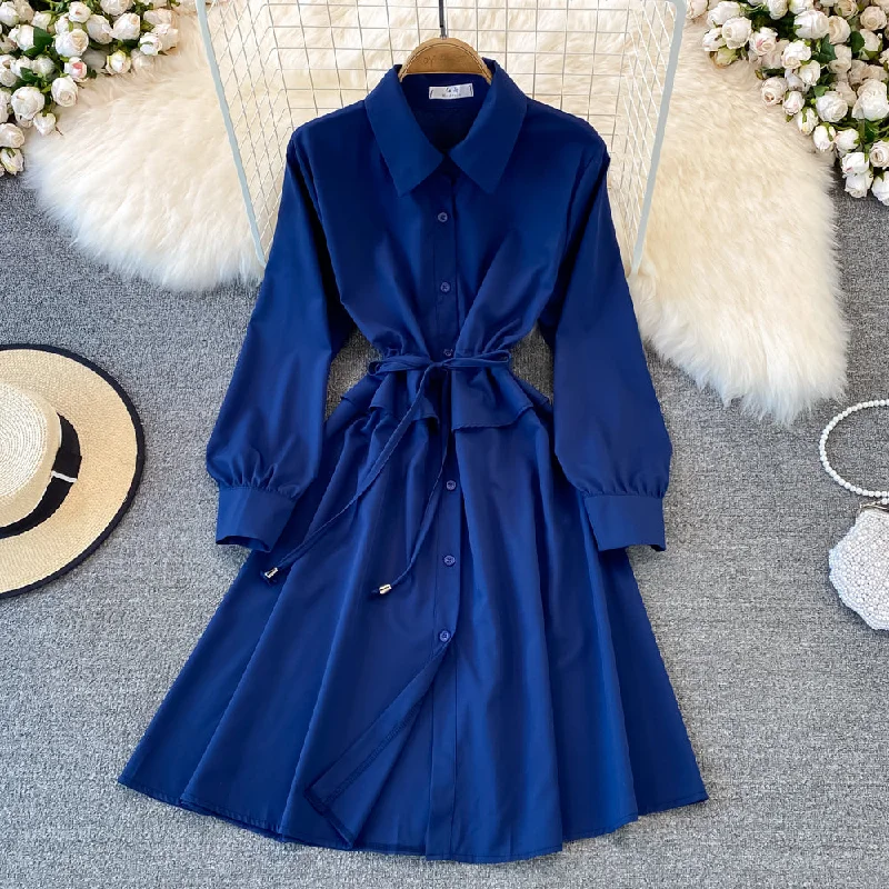 Cute A line shirt dress fashion girl dress      S234