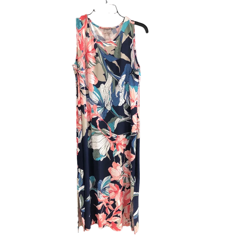 Dress Casual Maxi By Chicos In Floral Print, Size: M