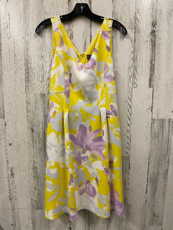 Dress Casual Short By Donna Ricco In Yellow, Size: M