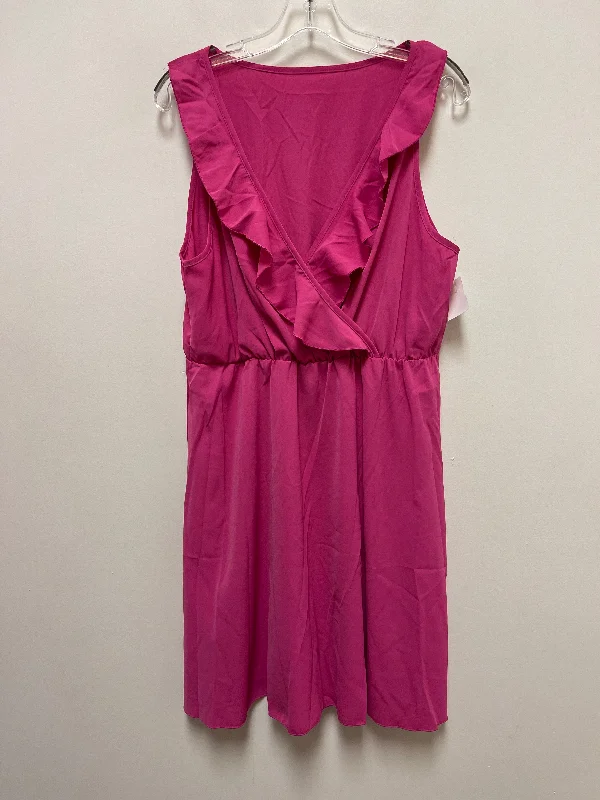 Dress Casual Short By Shein In Pink, Size: Xl