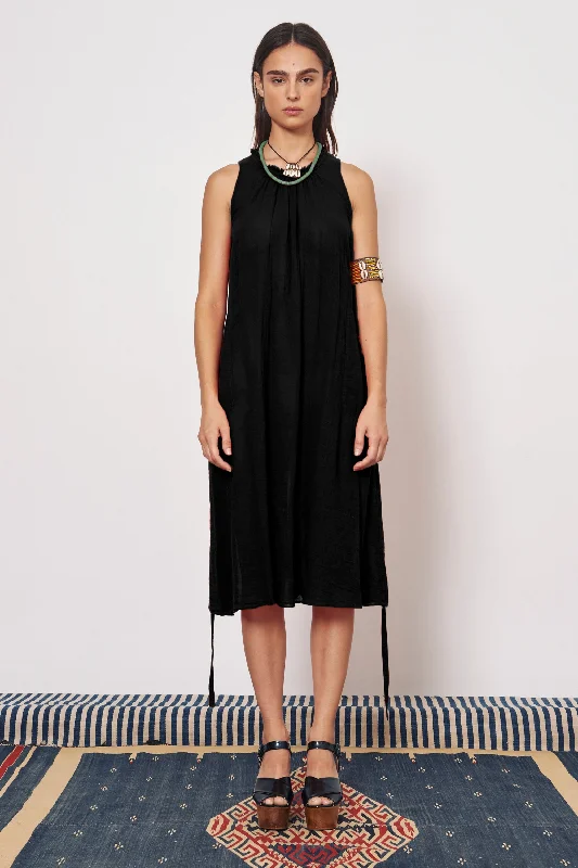 Gauze Faded Black Zambia Tank Dress