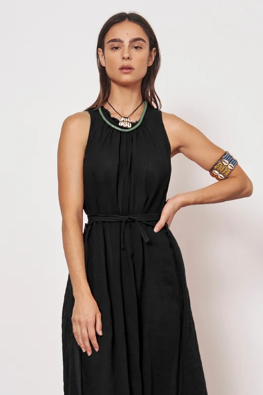 Gauze Faded Black Zambia Tank Dress