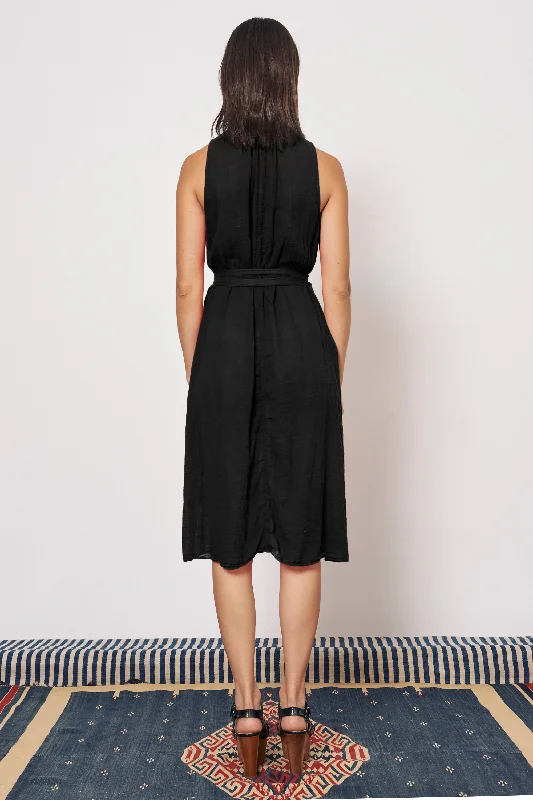 Gauze Faded Black Zambia Tank Dress