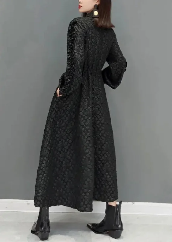 Jacquard Cotton Long Dress Fall