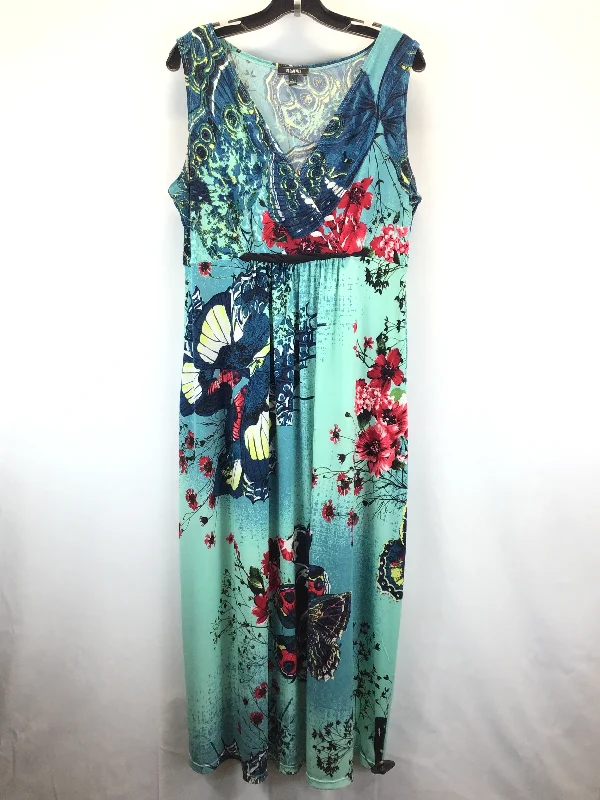 Floral Print Dress Casual Maxi Elementz, Size L