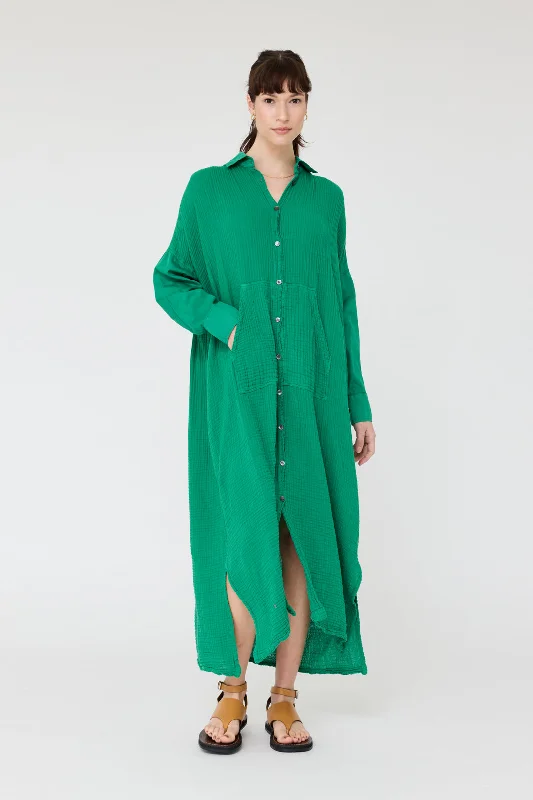 Gauze Jade Caftan Dress