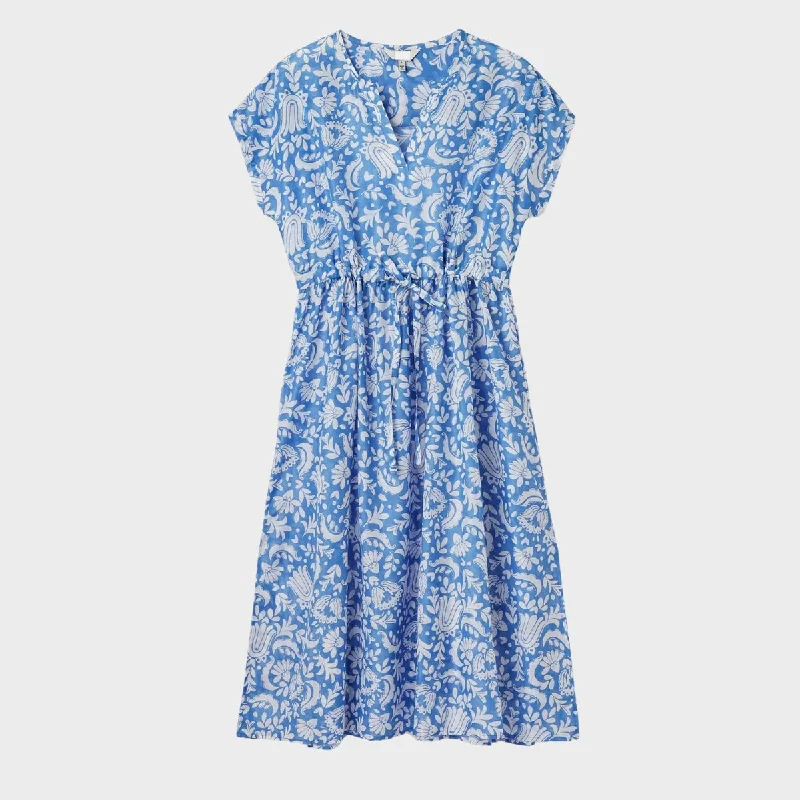 Joules Blue Printed Dress