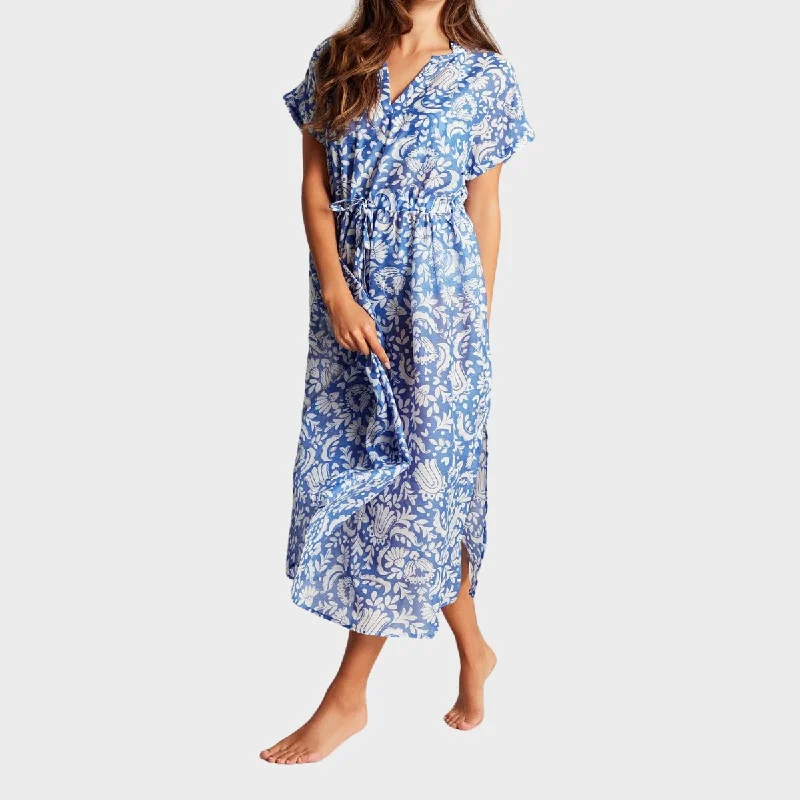 Joules Blue Printed Dress