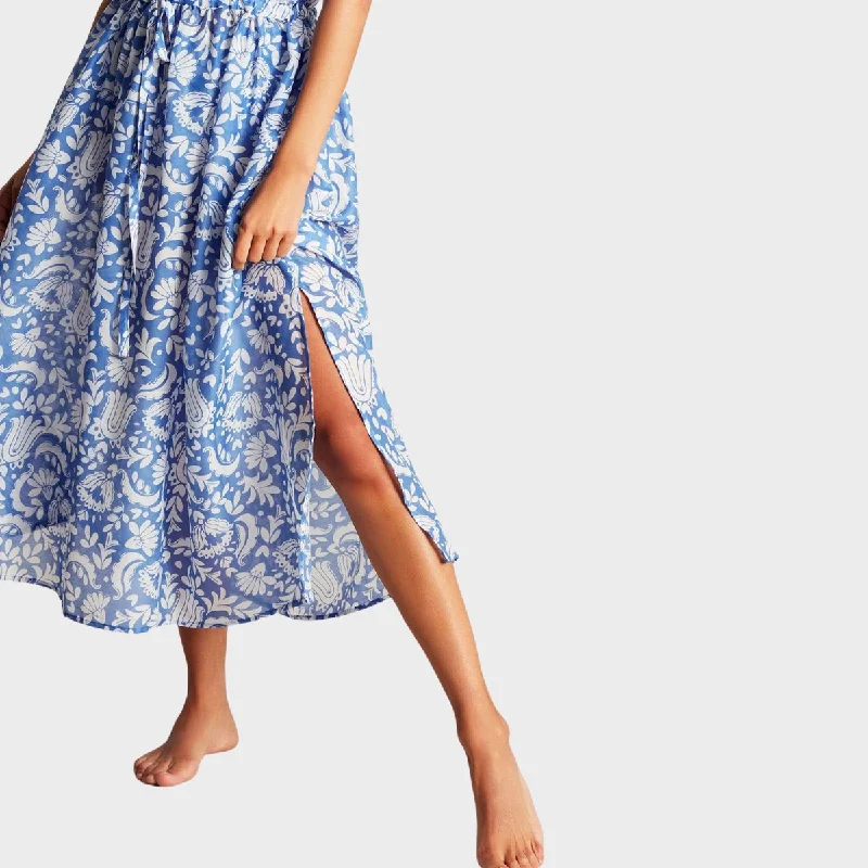 Joules Blue Printed Dress