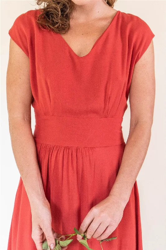 Joy dress in Coral