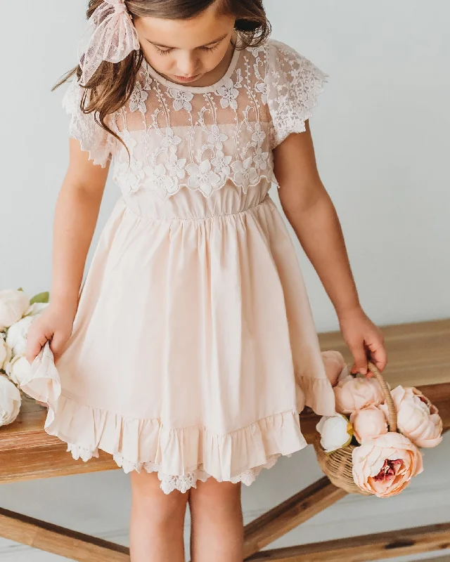 Jules Lace Dress (dusty pink)