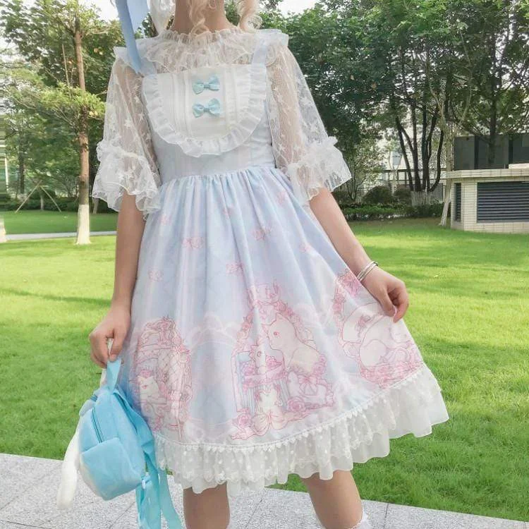 Lace Floral Slip Dress With Bowknot