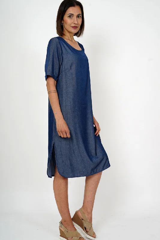 M.X.O. Denim look Tencel dress 31608