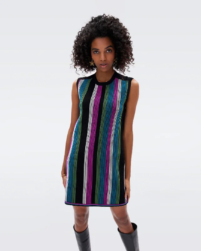 Meta Dress - Rainbow Stripe